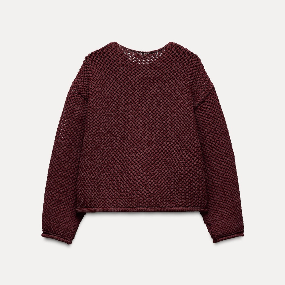 Zara CHUNKY KNIT CARDIGAN - Picture 7 of 10